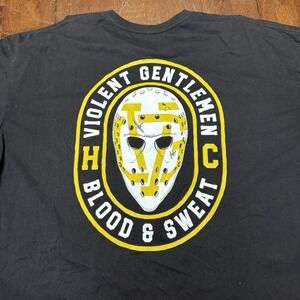 Violent Gentlemen Hockey Club 3XL Blood And Sweat Black T-Shirt Men's‎ Mask